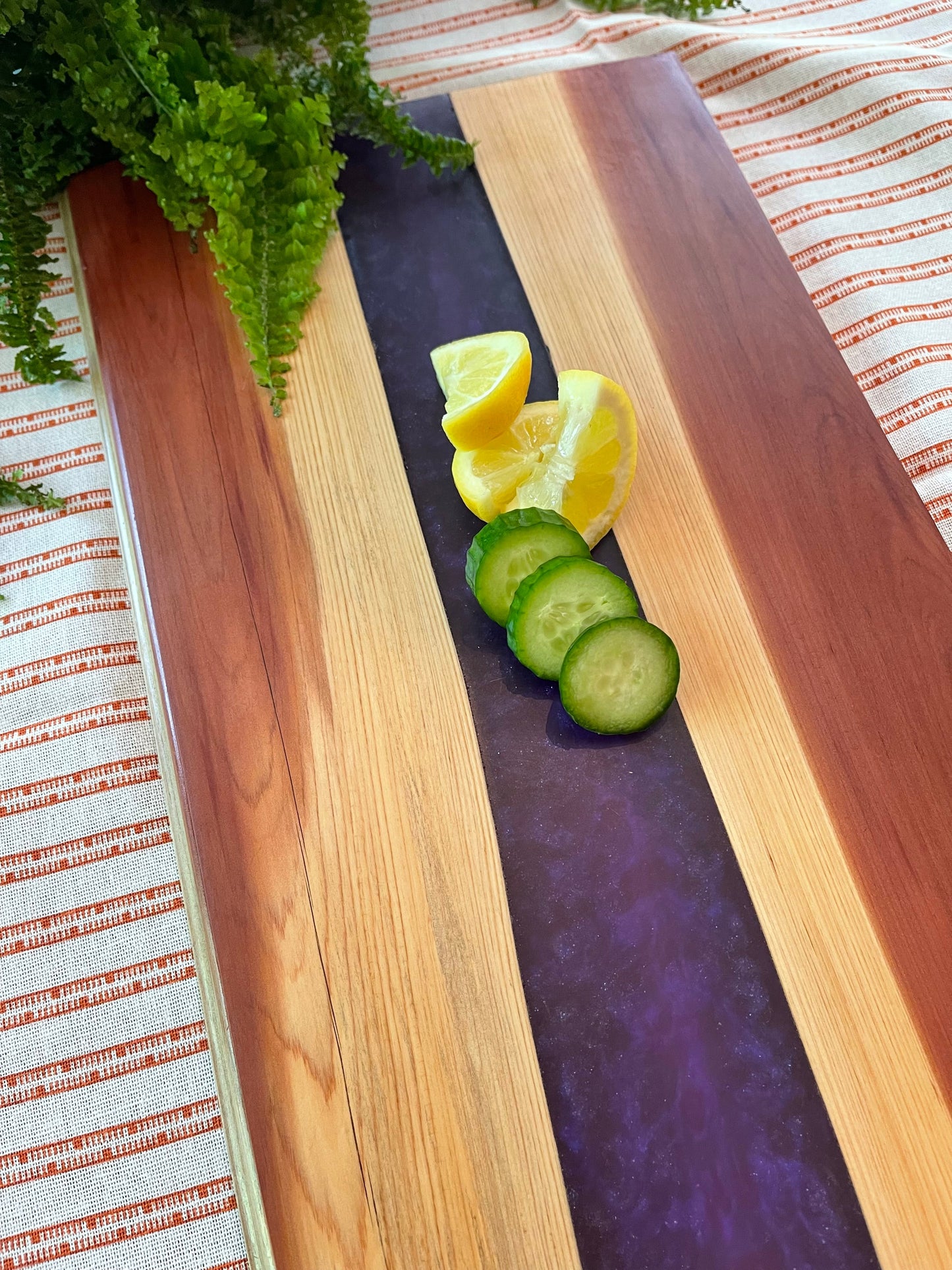 Red Cedar Epoxied Charcuterie Board Set