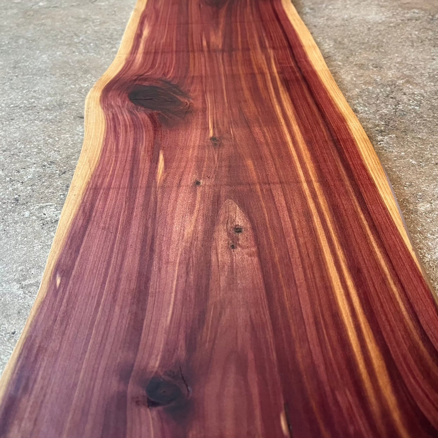 2" Thick Planed Eastern Red Cedar Live Edge Slabs for Charcuterie Boards, Furniture, Table and Bar Tops, Shelves, and More - Kiln Dried